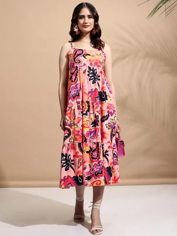 Printed Fit and Flare Dress
