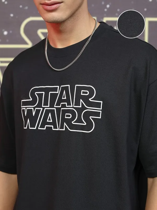 R2-D2 And C-3PO Men Printed Round Neck T-Shirt