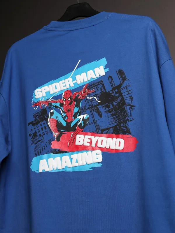 Spider-Man Men Printed Oversized Fit T-Shirt