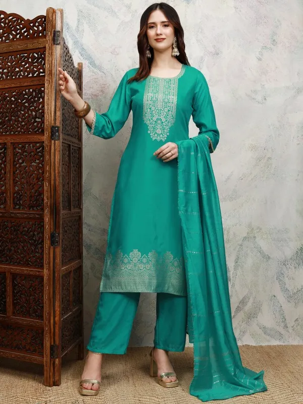 Women Kurta With Trouser And Dupatta