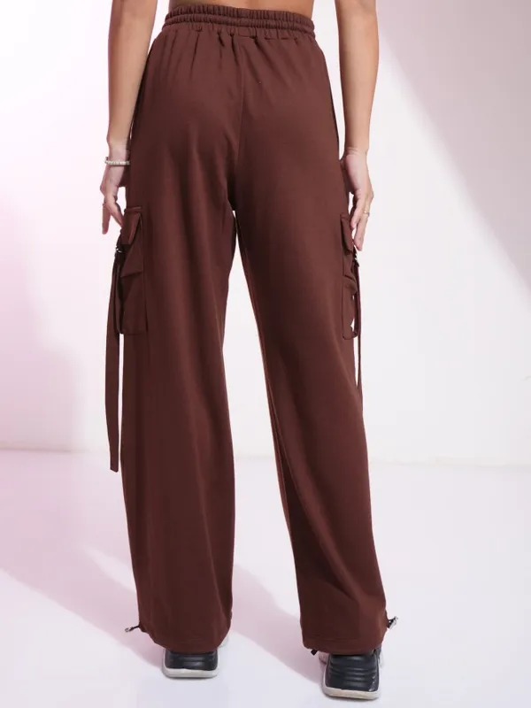Disney By Tokyo Talkies Women Brown Lion King Printed Straight Fit Casual Trousers