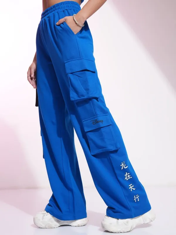 Mickey Mouse Printed Straight Fit Cargos