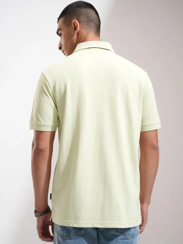 Solid Polo Collar T-Shirt