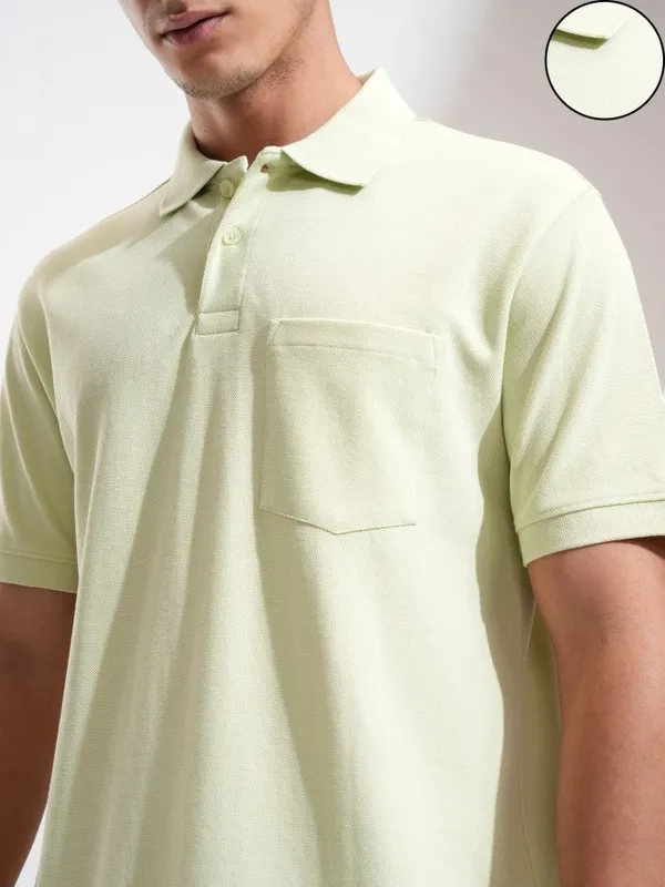 Solid Polo Collar T-Shirt