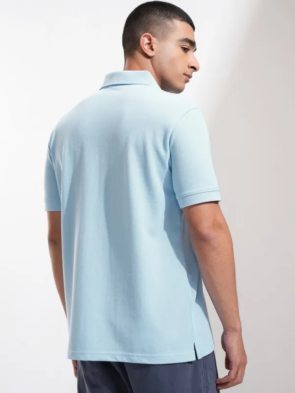 Solid Polo Collar T-Shirt