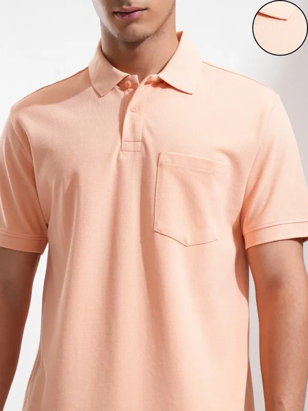 Solid Polo Collar T-Shirt