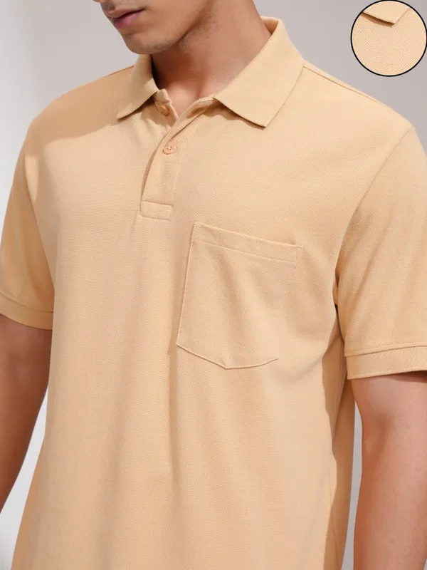 Solid Polo Collar T-Shirt
