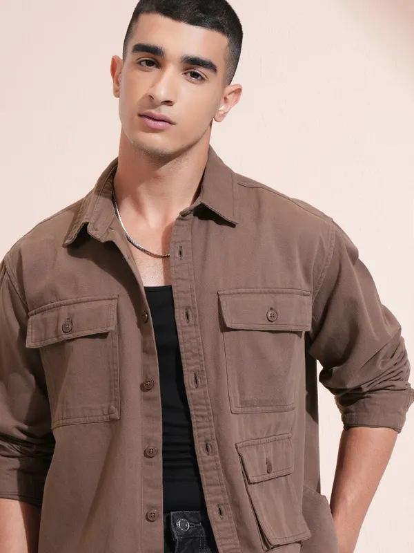 Men Oversized Fit Casual Shirt