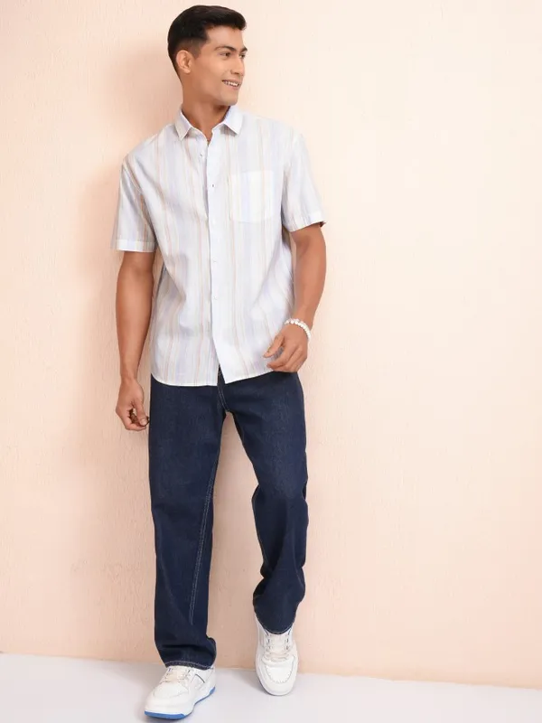 Locomotive Men Multi Striped Relaxed Fit Casual Shirt