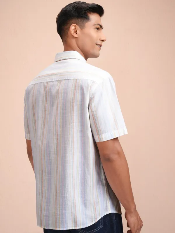 Locomotive Men Multi Striped Relaxed Fit Casual Shirt