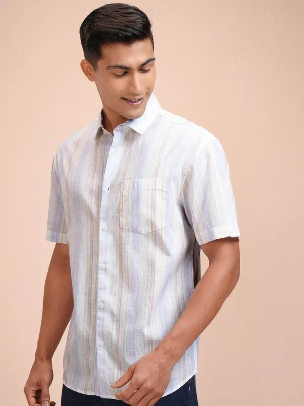 Locomotive Men Multi Striped Relaxed Fit Casual Shirt