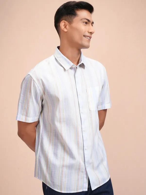 Locomotive Men Multi Striped Relaxed Fit Casual Shirt