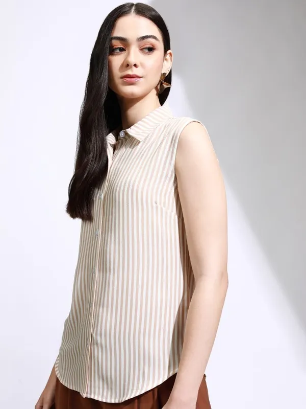Women Striped Regular Fit Casual Shirt