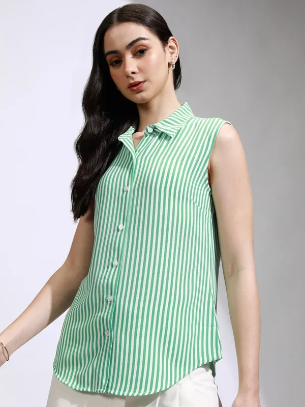 Women Striped Regular Fit Casual Shirt