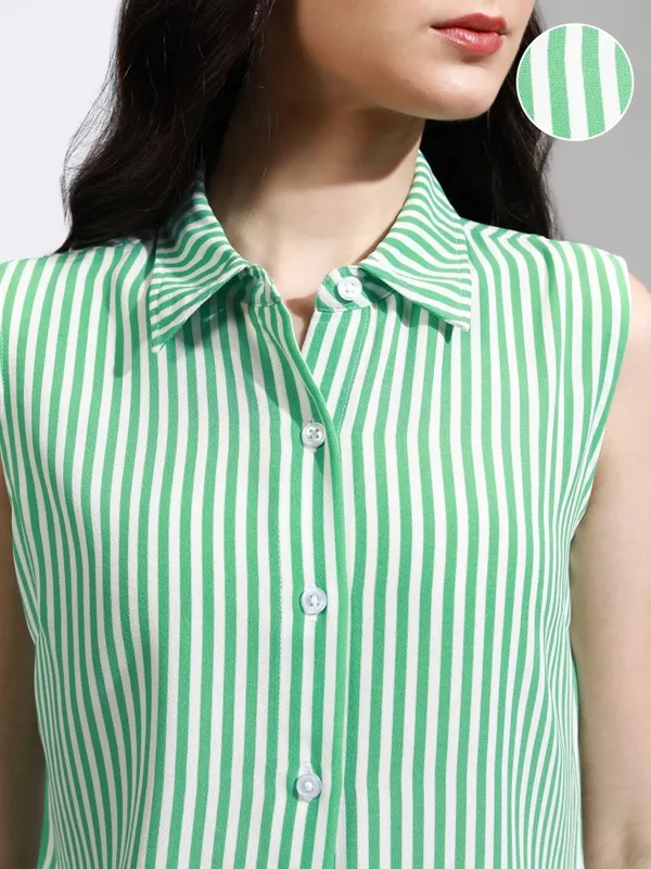 Women Striped Regular Fit Casual Shirt