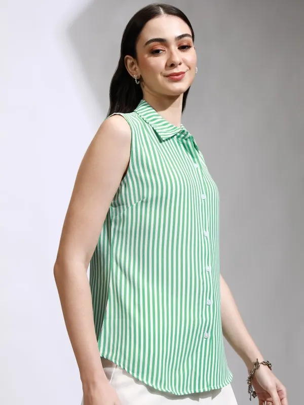 Women Striped Regular Fit Casual Shirt