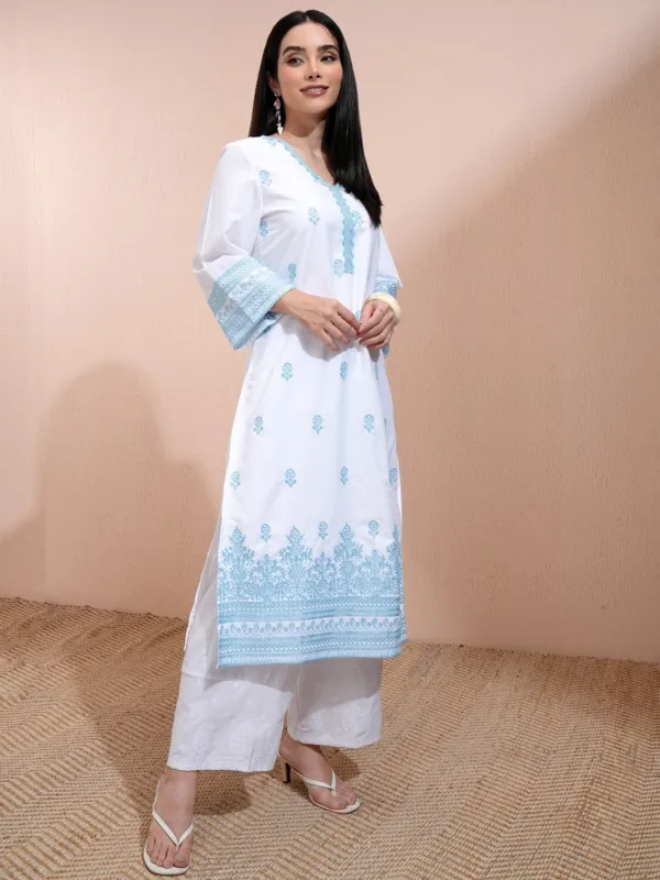 Embroidered Straight Kurta