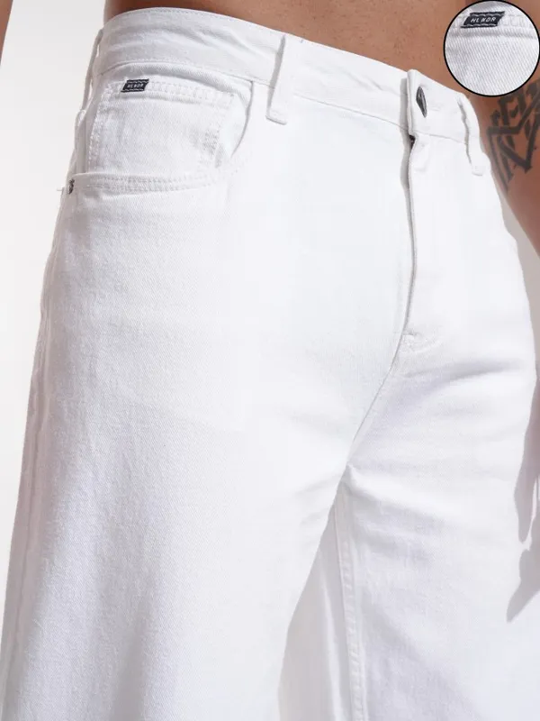 Highlander Men White Straight Fit Jeans