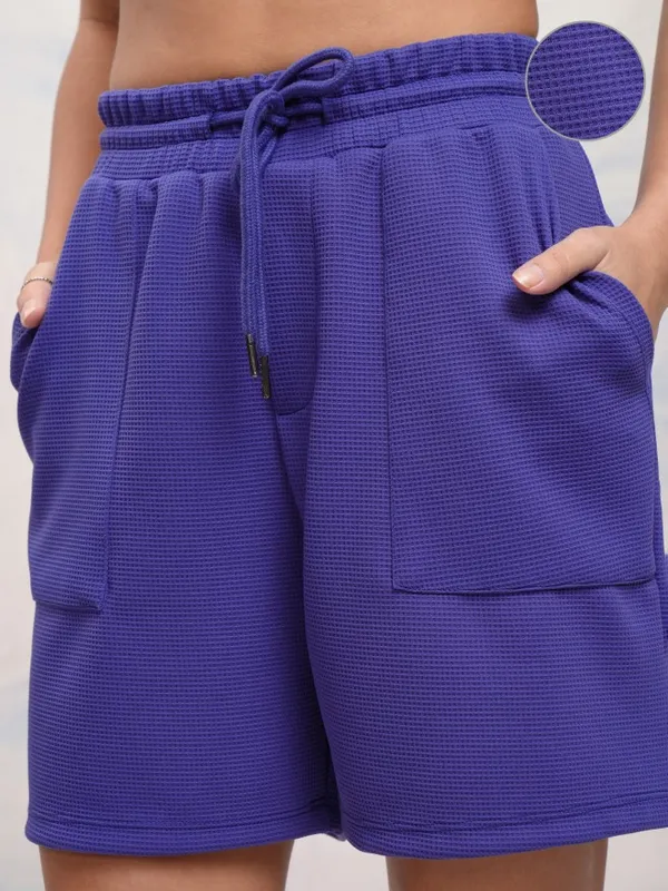 Tokyo Talkies Women Blue Regular Fit Shorts