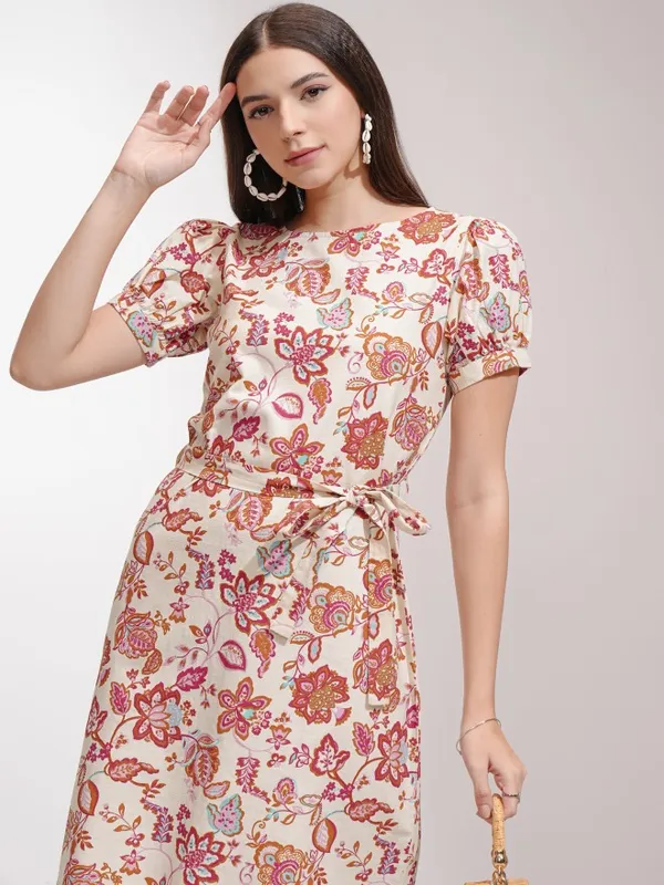 Printed A-Line Dress