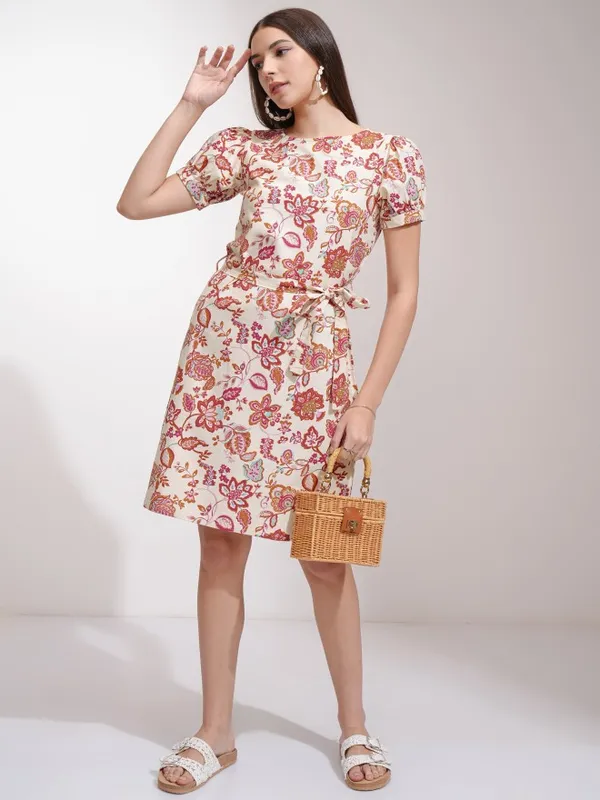 Printed A-Line Dress