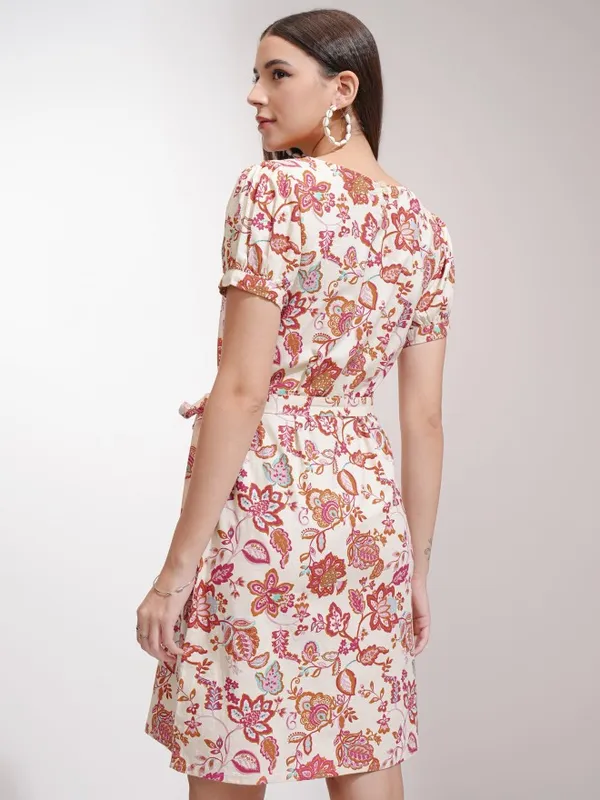 Printed A-Line Dress