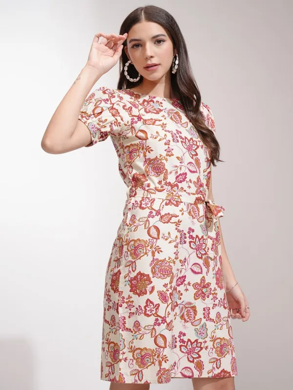 Printed A-Line Dress