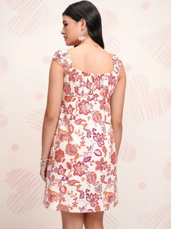 Tokyo Talkies Women Off White Printed Sheath Dress