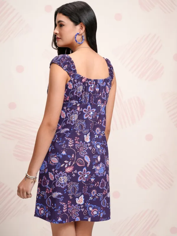 Tokyo Talkies Women Purple Printed Sheath Dress