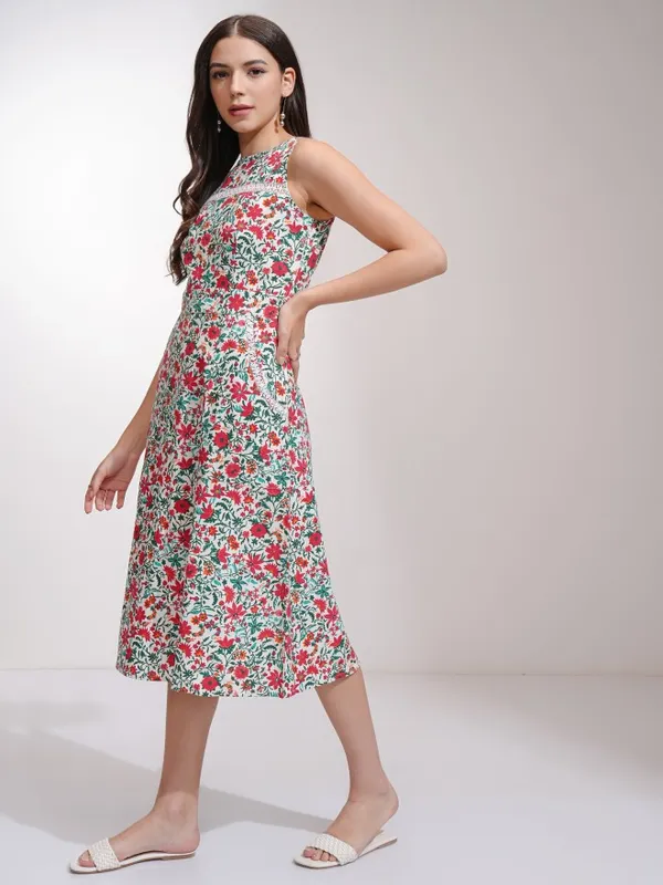 Printed A-Line Dress