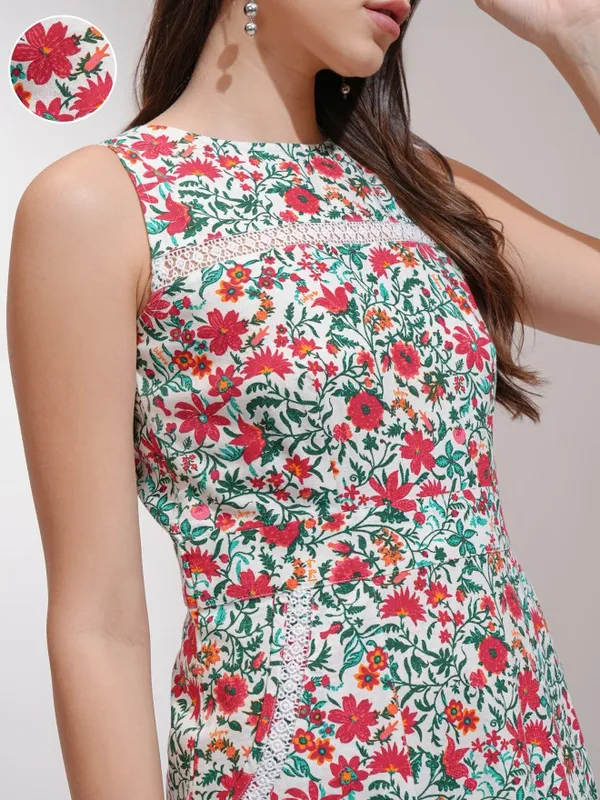 Printed A-Line Dress