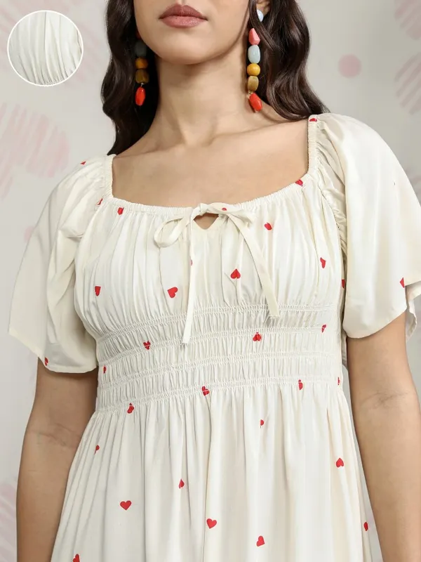 Printed Fit And Flare Dress