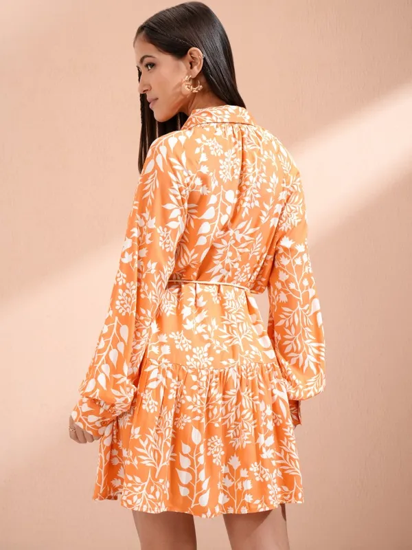 Printed A-Line Dress