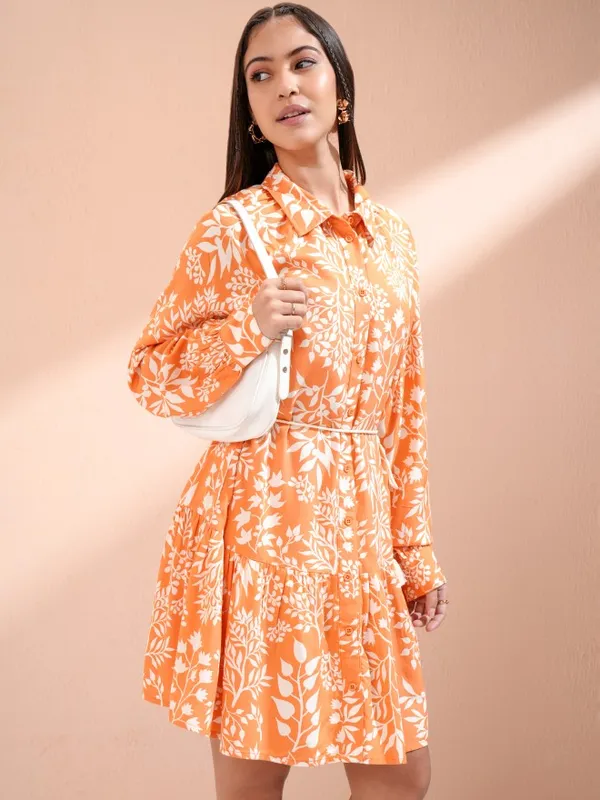 Printed A-Line Dress