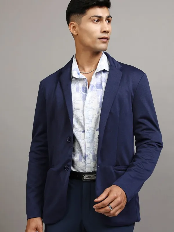 Locomotive Men Lavender Printed Regular Fit Casual Shirt