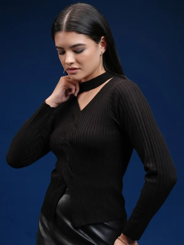 Women Solid Sweater
