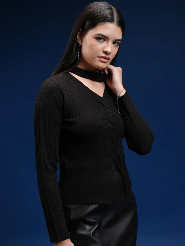 Women Solid Sweater
