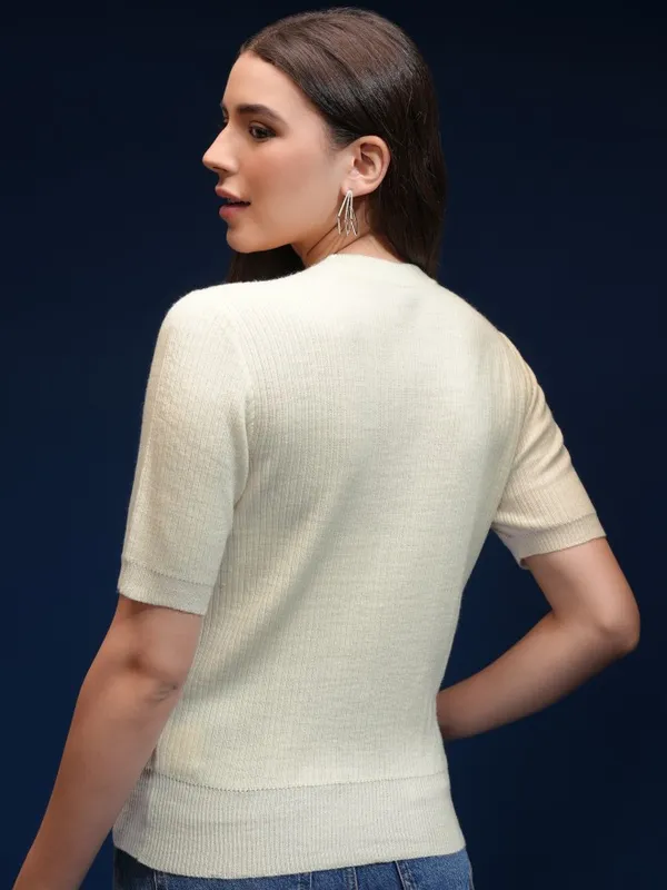 Women Self Design Sweater