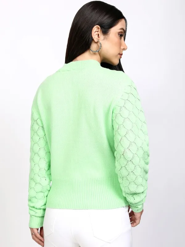 Women Self Design Sweater