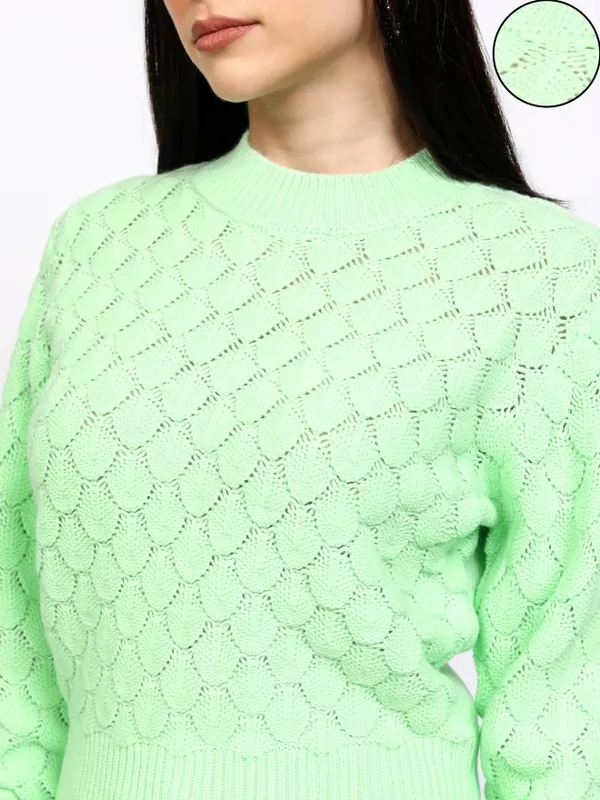Women Self Design Sweater