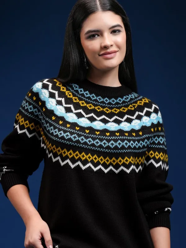 Women Printed Sweater