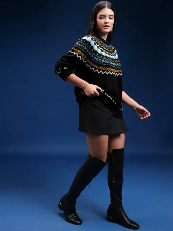 Women Printed Sweater