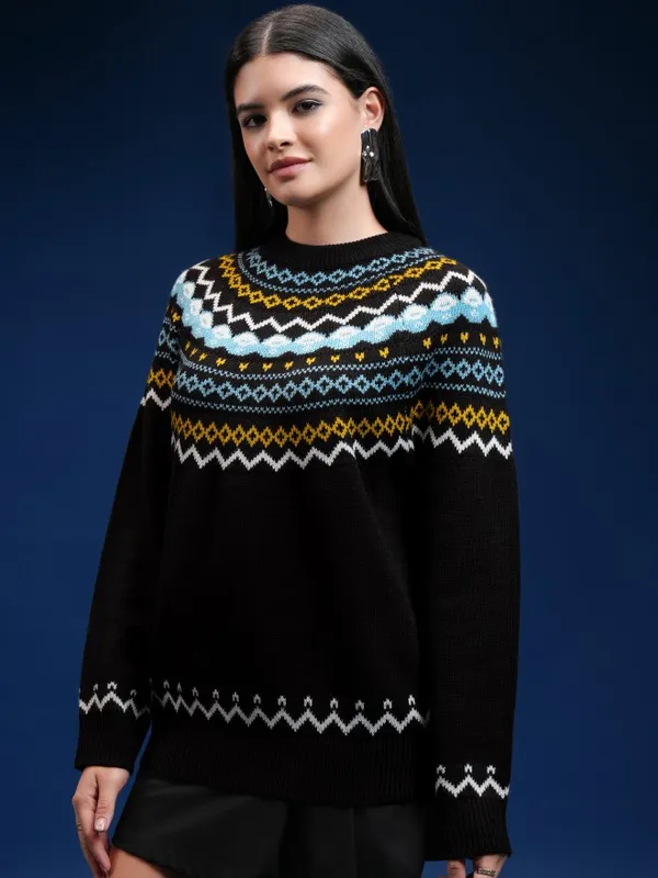 Women Printed Sweater