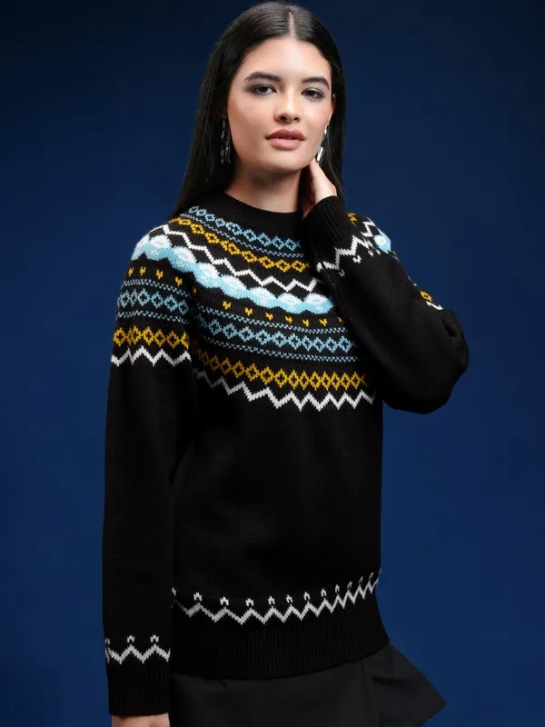 Women Printed Sweater