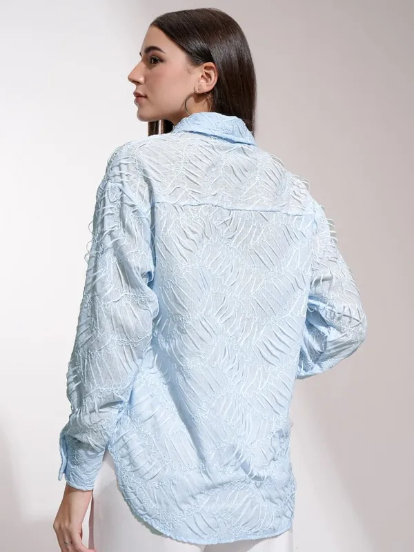 Women Self Design Casual Shirt