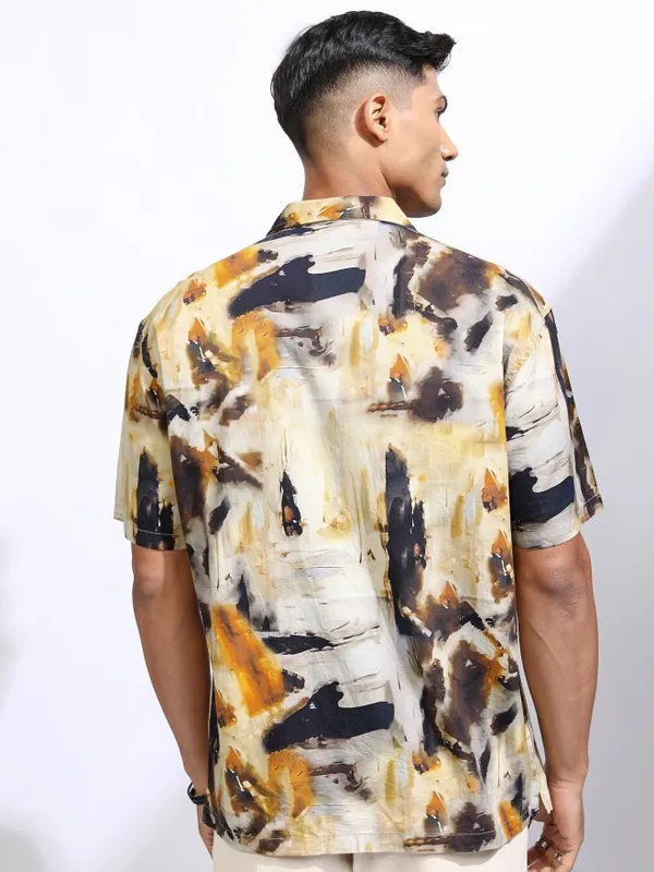 Locomotive Men Multicolour Printed Relaxed Fit Casual Shirt