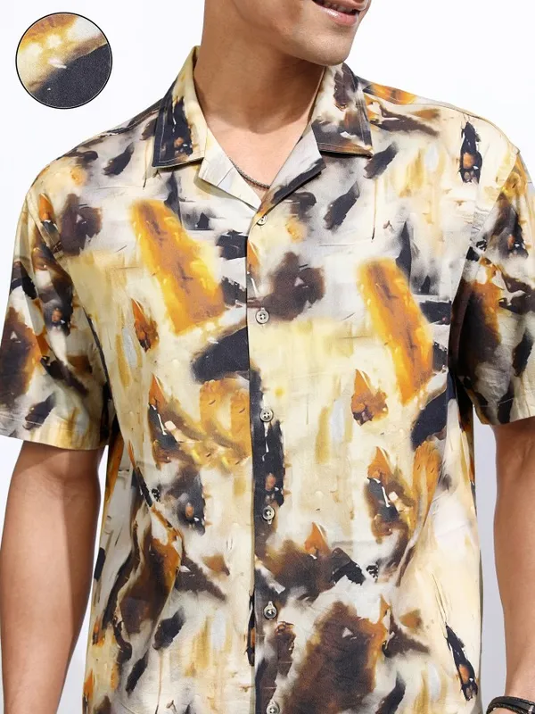 Locomotive Men Multicolour Printed Relaxed Fit Casual Shirt