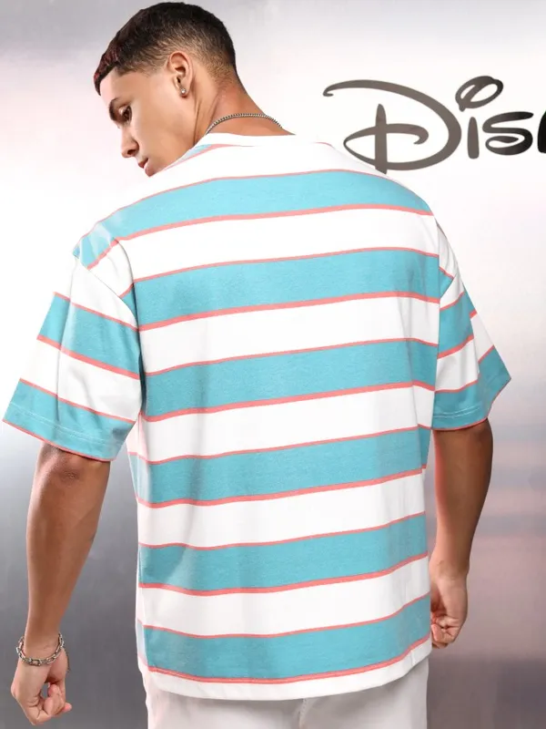 Donald Duck Men Printed Round Neck Oversized Fit T-Shirt