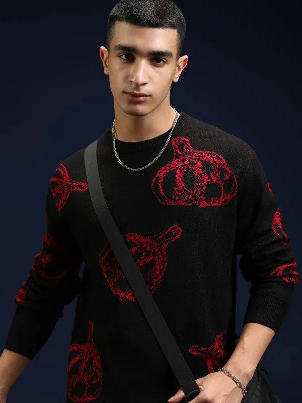 Men Printed Sweater