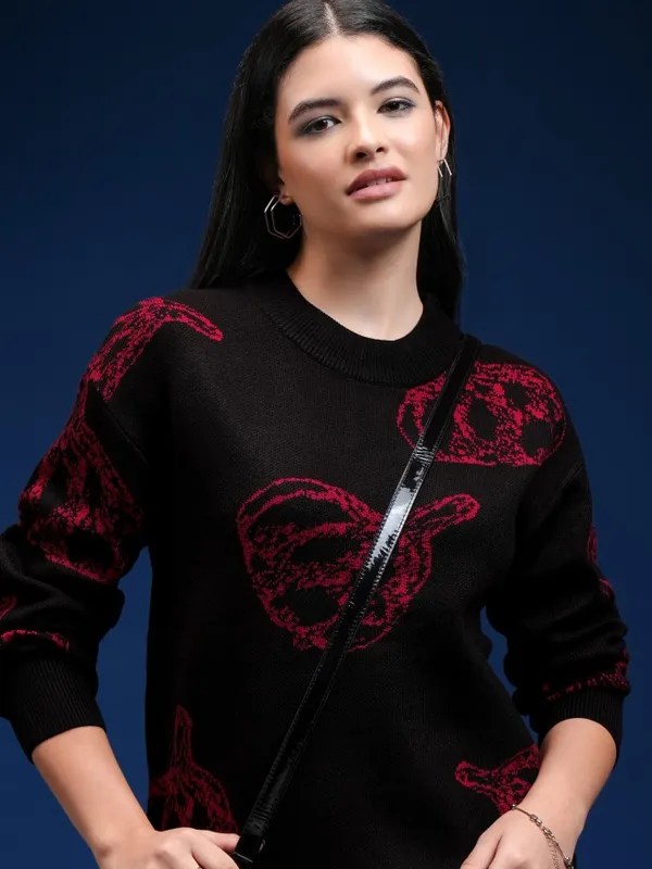 Women Printed Sweater